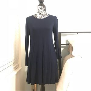 Navy blue swing shift dress Boohoo